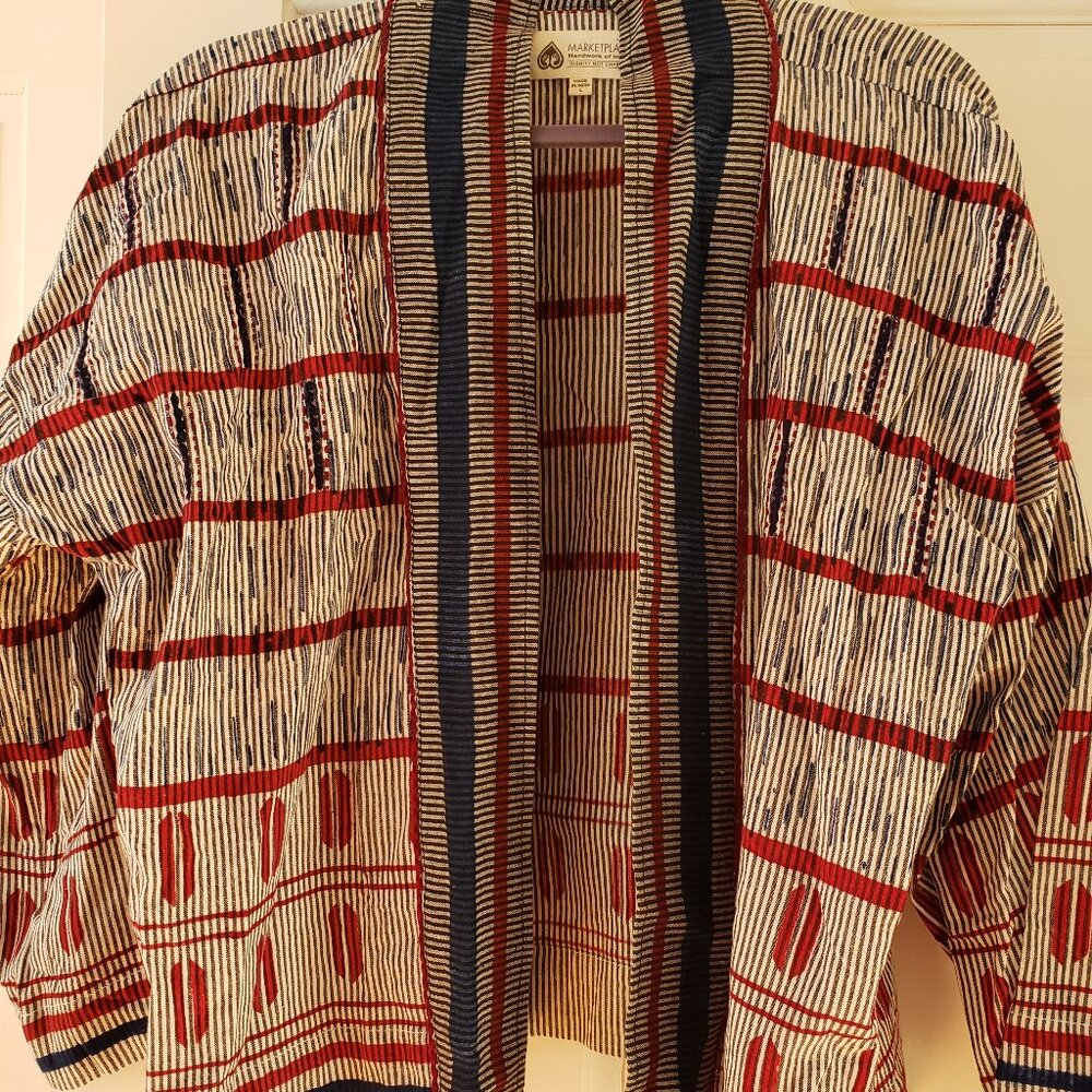 Graphic print Indian cotton jacket